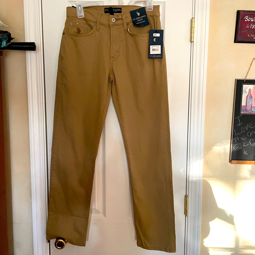 U.S. Polo Assn. Men's👨🏽Slim StraightStretch Twill 5 Pocket Pants👖Sz W 28/L 30